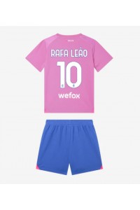 AC Milan Rafael Leao #10 Jalkapallovaatteet Lasten Kolmas peliasu 2023-24 Lyhythihainen (+ Lyhyet housut)